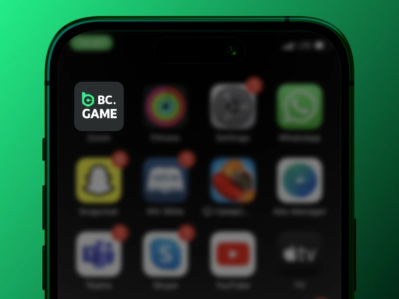 BC.Game Nigeria shortcut icon added to iPhone home screen after installation