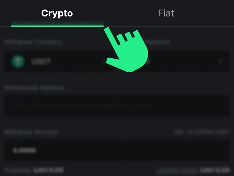 BC.Game Nigeria withdrawal interface showing options for cryptocurrency, bank, or e-wallet methods