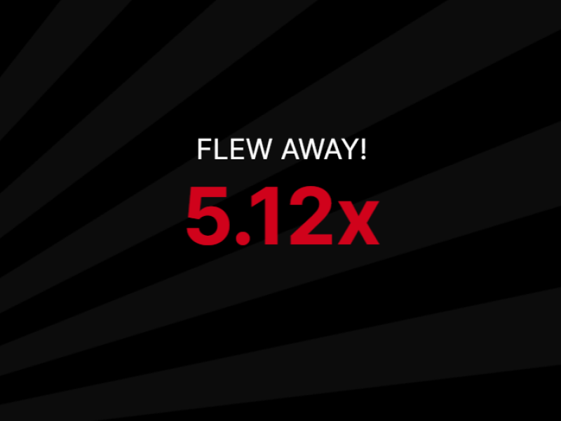 BC.Game Aviator crash point at 5.12x showing the risk of waiting too long to cash out